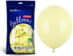 Balony Pastelowe Żółte Urodziny 12cm 100szt.