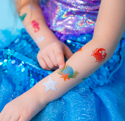 Tatuaże Zmywalne OCEAN Morski Podwodny Świat 21szt