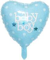 Balon Foliowy Serce Baby Shower Boy Chłopiec 45cm