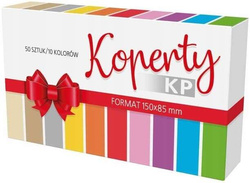 Koperty Kolorowe na Pieniądze Mix 150x85mm 50szt.