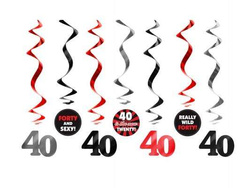 Świderki 40 urodziny, 60 cm, 7 szt., 1 op.