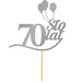Topper na Tort 70 STO LAT Urodziny SREBRNY