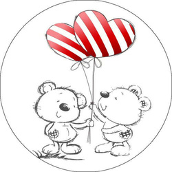 Opłatek tortowy 14 Miłość 1 szt.