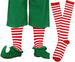 Skarpetki Podkolanówki Biało-Czerwone Paski Elf