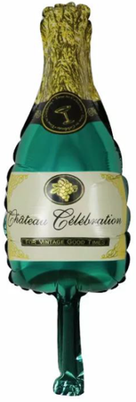 Balon foliowy butelka szampan, 40x25cm, 1szt.