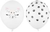 Balony 30 cm, Kotek, Pastel Pure White,  1 szt.