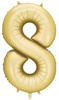 Balon foliowy Cyfra "8" Satyna ZŁOTY, 86cm, 1szt