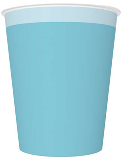 Kubeczki Papierowe Niebieskie Błękitne 250ml 8szt.