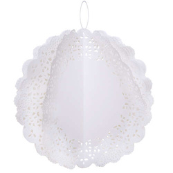 Kula koronkowa biała, 20 cm 1 szt.