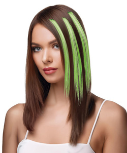 PASEMKA Pasma do Włosów ZIELONE 50cm 3szt.