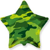 Balon foliowy 18" FX Gwiazda military Wojsko Moro