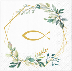 Zestaw RYBA Bieżnik Serwetki Kieszonki Sztućce