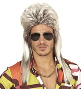 PERUKA Lata 70 80 DISCO Blond Zaczesana do Góry