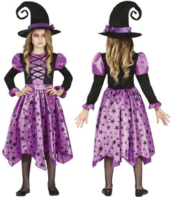 Kostium Strój CZAROWNICA Wiedźma Gwiazdki 3-4 lata