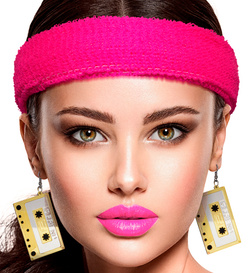 Kolczyki Wiszące KASETY MAGNETOFONOWE Lata 80 90