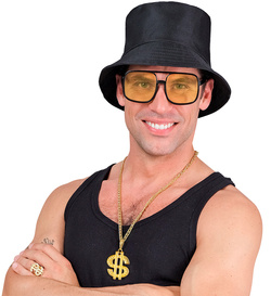 Zestaw RAPERA Gangstera HipHop DOLAR Czarny