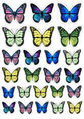 Figurki na babeczki, Motyle 1 kpl.