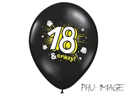 Balony z nadrukiem 18 urodziny, 5 szt. 1 op.