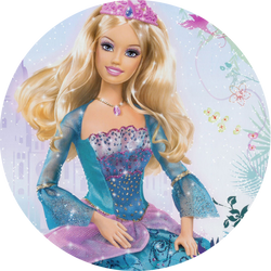 Opłatek tortowy 14 cm, Barbie 1 szt.