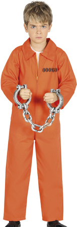 Strój Kostium Skazaniec WIĘZIEŃ Psychopata 5-6 lat