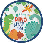 Talerzyki Dinozaur Dino Urodziny Party 23cm 8szt.