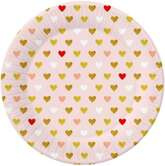 Talerzyki Papierowe Różowe w Serca 18cm 6szt.