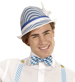 Mucha MUSZKA Bawarska Niebieska Romby OKTOBERFEST