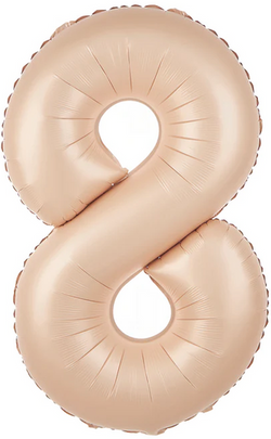 Balon foliowy cyfra 8 karmelowy 100cm