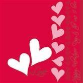 Serwetki Serduszka, 33x33cm, 20 szt.