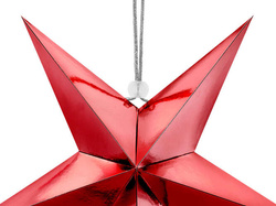 Gwiazda papierowa, 30cm, czerwony, 1 szt.