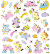 Naklejki Ozdobne MUMINKOROŻCE Jednorożce DIY 32szt