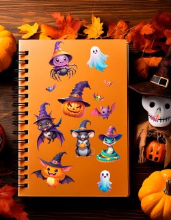 Naklejki Ozdobne Dekoracyjne Kolorowe HALLOWEEN