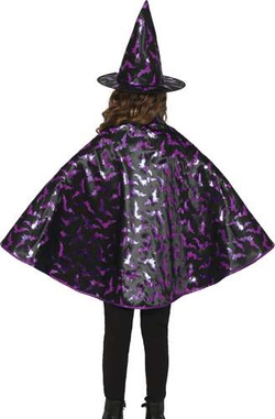Zestaw Kostium Strój Czarna Fioletowa CZAROWNICA