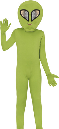 Kostium Strój Zielony KOSMITA Obcy Ufo Alien 5-6 l
