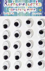 Ruchome oczka samop. owalne 13 mm, blister 20 szt