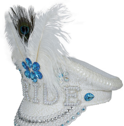 Czapka Oficerska Diamentami Kryształki BRIDE 