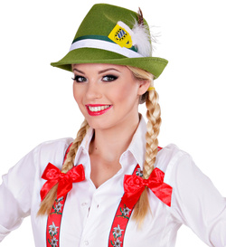 KAPELUSZ Filcowy Bawarski ZIELONY OKTOBERFEST 