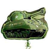 Balon foliowy Urodzinowy Czołg 48x66cm, 1szt