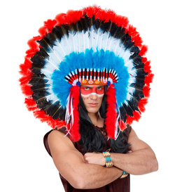 PIÓROPUSZ INDIAŃSKI Indianina Wodza Niebieski