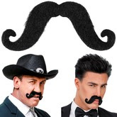 Wielkie Duże Czarne WĄSY Retro Lata 20