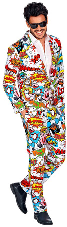 GARNITUR Męski POP ART Marynarka + Spodnie, XL
