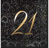 Serwetki papierowe "Glitz 21", złote, 16 szt.