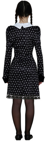 Kostium Sukienka Strój WEDNESDAY Addams 14-16 lat