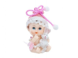 Figurka dziewczynka z króliczkiem, 6 cm, 1szt