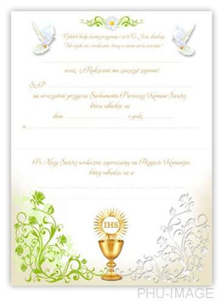 Zaproszenie na Komunię, 1 szt.