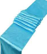 Satyna Gładka Bieżnik Dekoracja TURKUSOWY 0,16 x9m