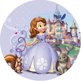 Opłatek tortowy 14 cm, Jej Wysokość Zosia 1 szt.