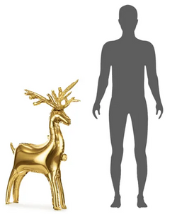 Balon Foliowy Stojący Złoty RENIFER 124x80cm