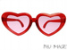 Okulary "Mega Serca", czerwone, 1 szt.