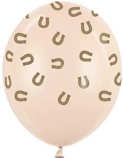 Balony 30 cm, Podkowy, alabastrowy, 1szt.